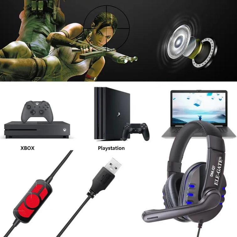 Headphones Gamer Usb Audio