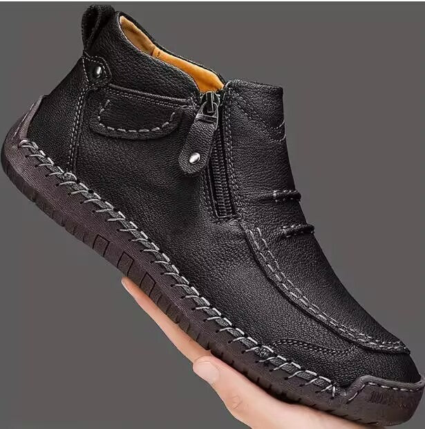Chelsea Plus Size Men's Shoes Casual Slip-on Flat High Top