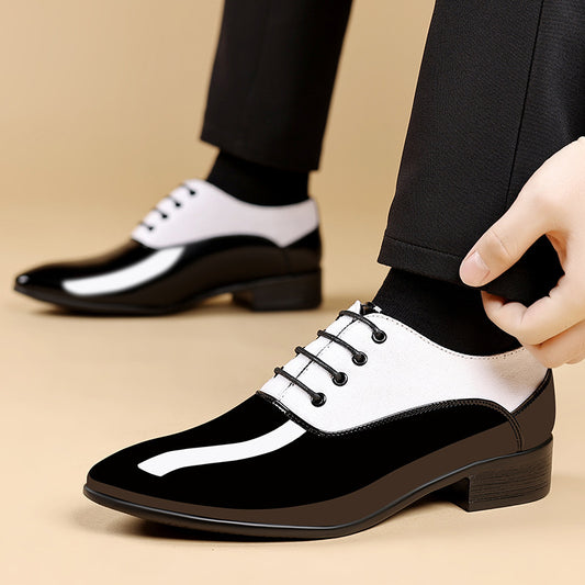 Shiny Surface Soft Sole Shoes Male